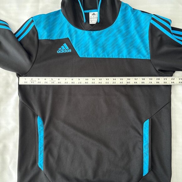 Adidas Light Blue and Black Lightweight Hoodie. In Perfect Condition. Size L. - Picture 5 of 6